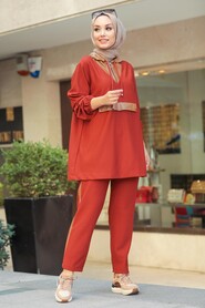 Terra Cotta Hijab Casual Suit 12950KRMT - 1