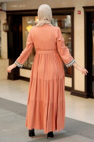 Terra Cotta Hijab Dress 10369KRMT - 3