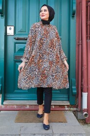 Terra Cotta Hijab Dress 1434KRMT - 1