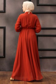 Terra Cotta Hijab Dress 15280KRMT - 2