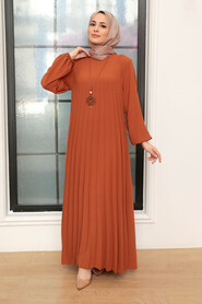 Terra Cotta Hijab Dress 30280KRMT - 1