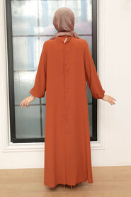 Terra Cotta Hijab Dress 30280KRMT - 2