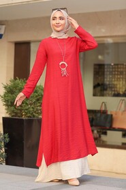 Terra Cotta Hijab Dress 3332KRMT - 1