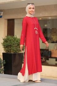 Terra Cotta Hijab Dress 3332KRMT - 2