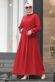 Terra Cotta Hijab Dress 51202KRMT - 2