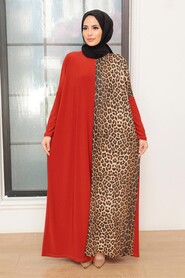Terra Cotta Hijab Dress 5453KRMT - 2