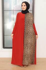 Terra Cotta Hijab Dress 5453KRMT - 1