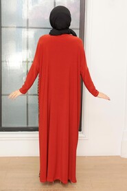 Terra Cotta Hijab Dress 5453KRMT - 3
