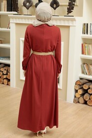 Terra Cotta Hijab Dress 5804KRMT - 3