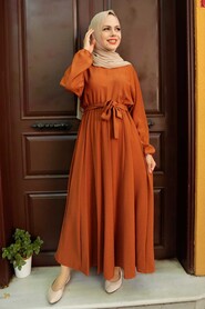 Terra Cotta Hijab Dress 76150KRMT - 1