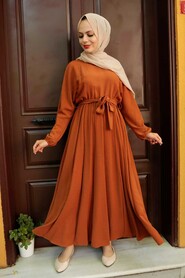 Terra Cotta Hijab Dress 76150KRMT - 3