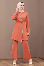Terra Cotta Hijab Dual Suit Dress 3000KRMT - 1