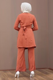 Terra Cotta Hijab Dual Suit Dress 3000KRMT - 2
