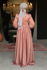  Stylish Terra Cotta Islamic Clothing Evening Dress 21890KRMT - 5