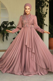  Modern Terra Cotta Islamic Bridesmaid Dress 21930KRMT - 4