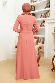  Modern Terra Cotta Islamic Bridesmaid Dress 32671KRMT - 2