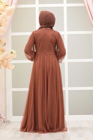  Luxury Terra Cotta Islamic Engagement Gown 3497KRMT - 2