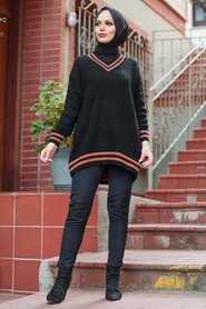 Terra Cotta Hijab Knitwear Jumper 7854KRMT - 1