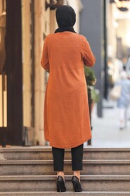 Terra Cotta Hijab Knitwear Tunic 1964KRMT - 2
