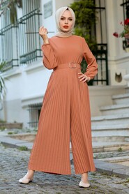 Terra Cotta Hijab Overalls 10347KRMT - 2