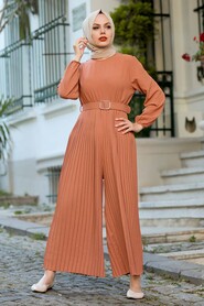 Terra Cotta Hijab Overalls 10347KRMT - 4