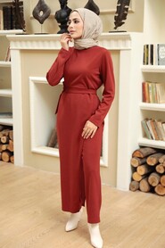 Terra Cotta Hijab Overalls 5807KRMT - 2