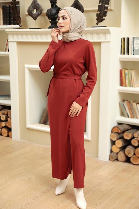 Terra Cotta Hijab Overalls 5807KRMT - NEVA STYLE