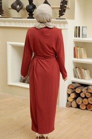 Terra Cotta Hijab Overalls 5807KRMT - 3