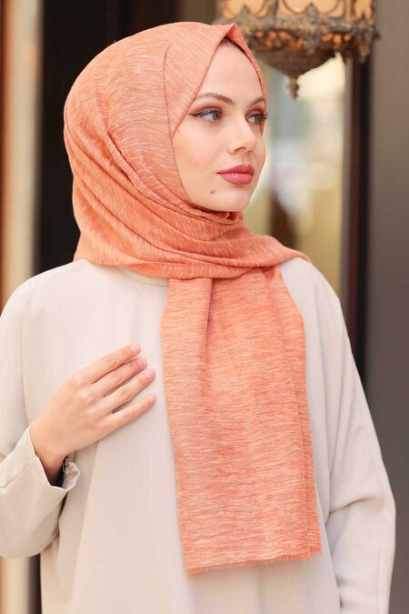 Terra Cotta Hijab Shawl 4695KRMT - NEVA STYLE