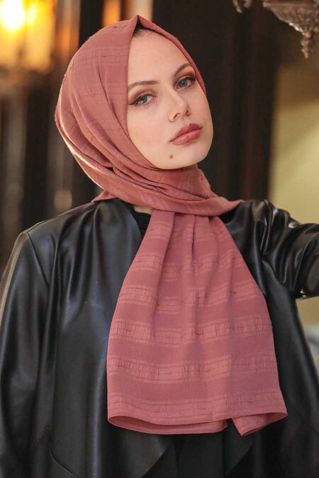 Terra Cotta Hijab Shawl 5305KRMT - NEVA STYLE