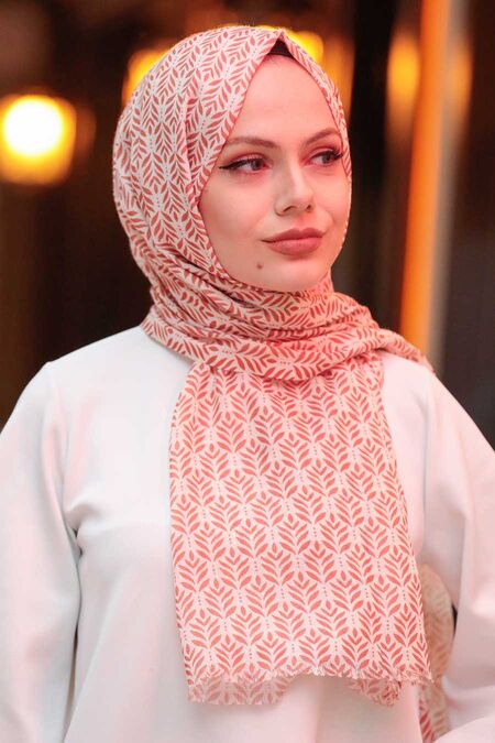 Terra Cotta Hijab Shawl 7534KRMT - NEVA STYLE