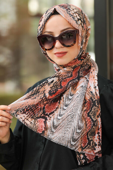 Terra Cotta Hijab Shawl 7537KRMT - NEVA STYLE
