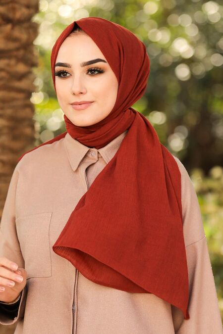 Terra Cotta Hijab Shawl 7563KRMT - NEVA STYLE