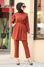 Terra Cotta Hijab Suit 5161KRMT - 1