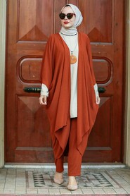 Terra Cotta Hijab Triple Suit 5175KRMT - 1