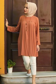 Terra Cotta Hijab Tunic 10346KRMT - 3