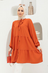Terra Cotta Hijab Tunic 2588KRMT - 1