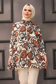 Terra Cotta Hijab Tunic 27326KRMT - 1