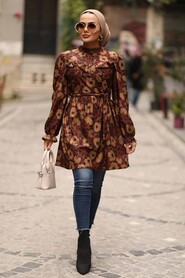 Terra Cotta Hijab Tunic 3579KRMT - 1
