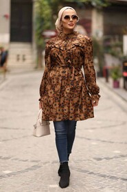 Terra Cotta Hijab Tunic 3579KRMT - 3