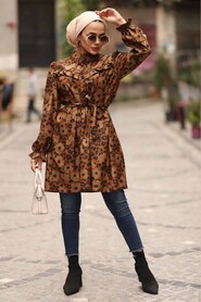 Terra Cotta Hijab Tunic 3579KRMT - 5