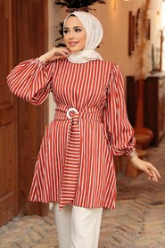Terra Cotta Hijab Tunic 40682KRMT - 2