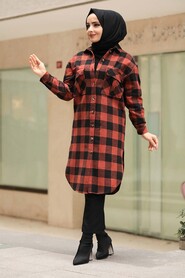 Terra Cotta Hijab Tunic 55792KRMT - 2