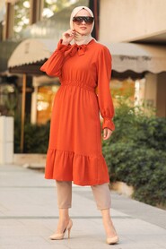 Terra Cotta Hijab Tunic 6705KRMT - 2