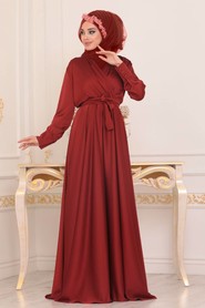  Stylish Terra Cotta Muslim Prom Dress 1418KRMT - 2