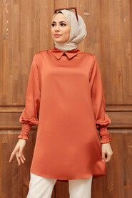 Terra Cotto Hijab Tunic 56860KRMT - 1