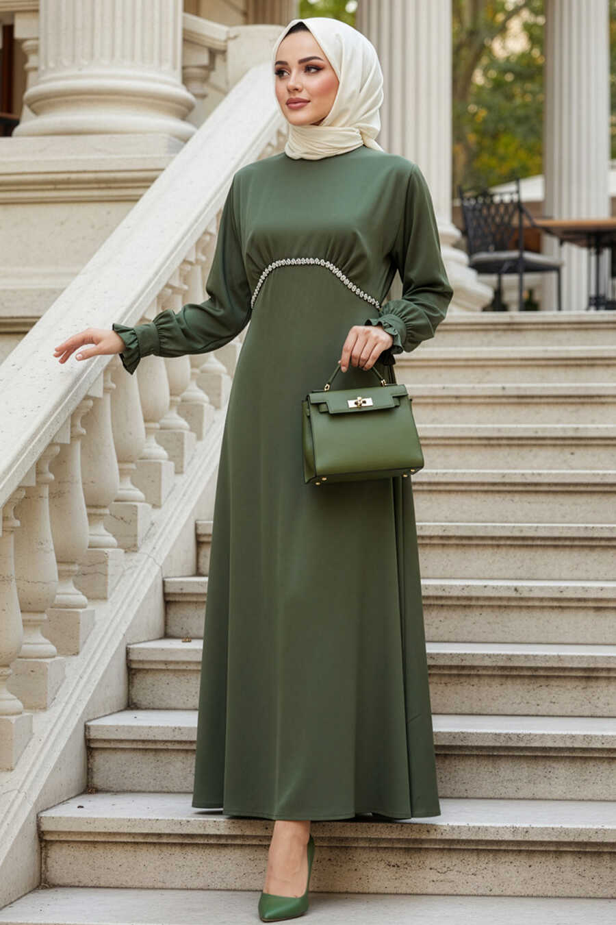 abaya evening dress Plum Low Waisted Abaya Set (2 pcs)- Final Sale – Summer Evenings