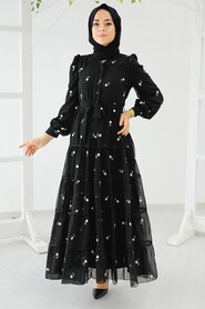 White Hijab Dress 35721B - 2