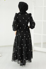 White Hijab Dress 35721B - 3