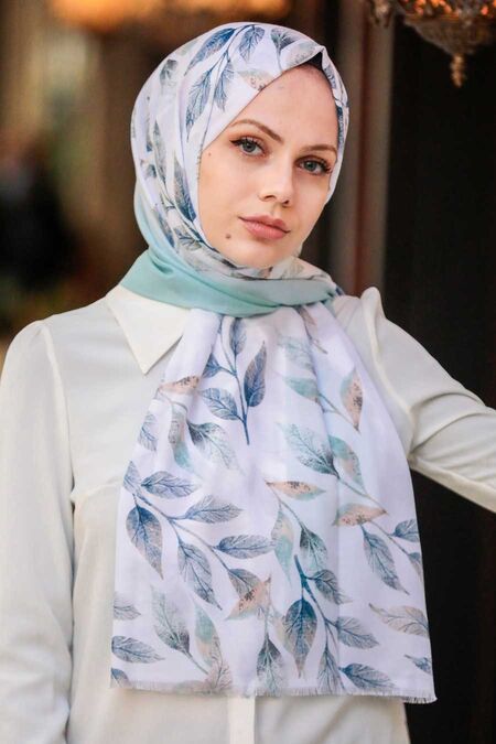 White Hijab Shawl 4928B - NEVA STYLE